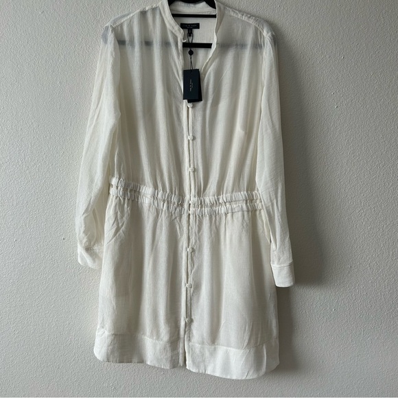 NWT Rag & Bone White Elish Shirt Dress Size Small Gauze Boho Easy Breezy. - Picture 4 of 16